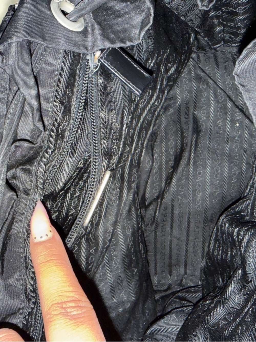 Prada Black Nylon Drawstring Backpack - Picture 4 of 9